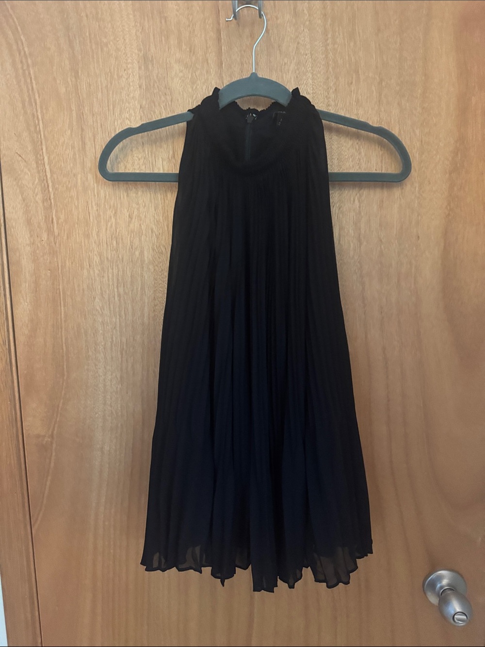 Banana Republic Black Pleated Halter Blouse